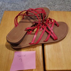 Red Laced Sandals